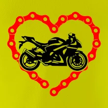 Moto srdce řetěz - silniční