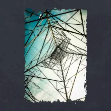 Barevné nebe - stožáry vysokého napětí