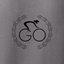 Logo cyklisty a řetěz