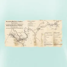 Mapa Báňské dráhy z Moravské Ostravy do Doubravy