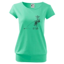 Kreslený rybář na pařezu