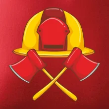 Hasičská helma a sekera