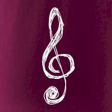 Houslový klíč kreslený