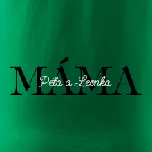 Máma - Tiskací nápis se jmény dětí