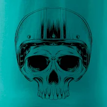 Motorkář lebka s kulatou hlavou