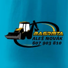 Bagrista v kruhu - vlastní nápis