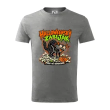 Halloweenský černý kocour čeká na podrbání
