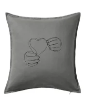 Ruka držící srdce  jedním tahem