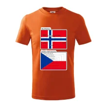 Norská a česká vlajka