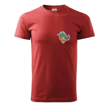 Ptáček kreslený na prsu