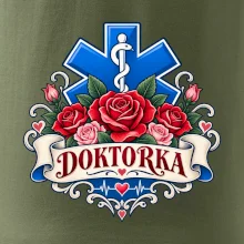 Doktorka - kříž a růže