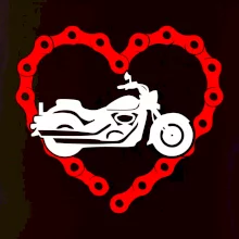 Moto srdce řetěz - chopper