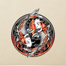 Yin & Yang Koi kapr - oranžový