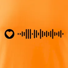 Zamilovaný Spotify kód na prsu
