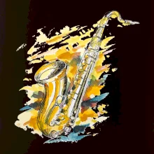 Saxofon malovaný
