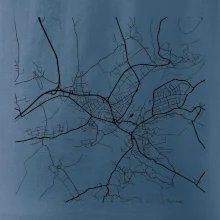 Mapy měst černobílé Turnov