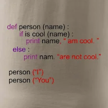 Python I am cool, You are not cool