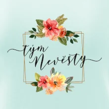 Tým nevěsty čtverec oranžový