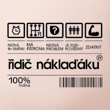 Čárový kód řidič náklaďáku