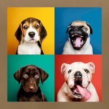 Psi štěňata koláž