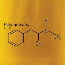 Molekulární struktura Metamfetamin