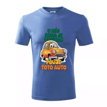 U nás doma je veterán pouze toto auto barevný nápis