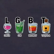 LGBT -  Likér, Gin, Brandy, Tequila