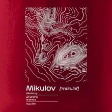 Mikulov - vrstevnice v obdélníku