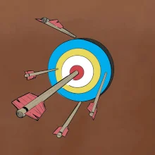 Šípy v barevném terči