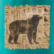 Egyptské hieroglyfy medvěd