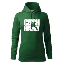 Czech hockey - nápis s hokejistou - Mistrovství světa v ledním hokeji 2026