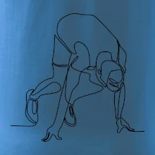 Běžec na startu jedním tahem