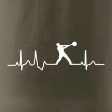 EKG hod kladivem muž