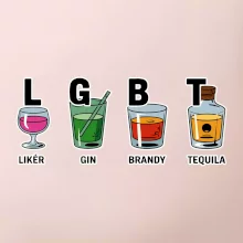 LGBT -  Likér, Gin, Brandy, Tequila