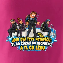 Dva typy potápěčů v neoprenu