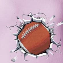 Americký fotbal míč v triku