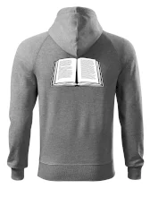 Kniha černobílá otevřená s textem