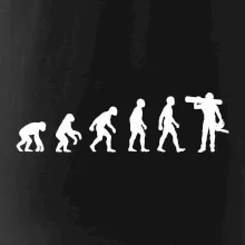 Evoluce dřevorubec - pila a kmen