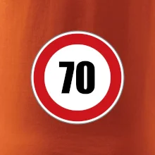 Dopravní značka - omezení rychlosti 70