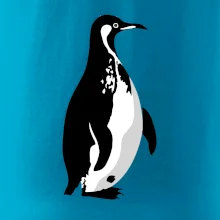 Tučňák černobílý z boku