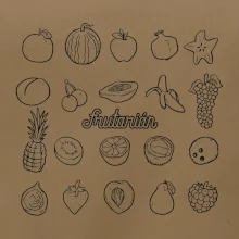 Frutarián ovoce ve čtverci