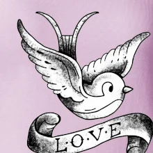 Love holubice - kreslená