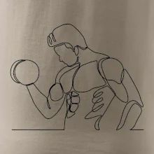 Fitness muž jedním tahem