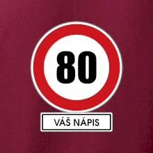Dopravní značka - rychlost 80 - váš nápis