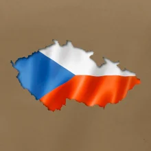 Česká vlajka v obrysu republiky