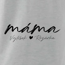 Triko máma psací se jmény dětí