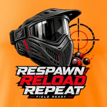 Paintballová maska respawn reload repeat