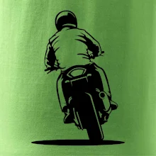 Motorkář na zádech - silnice