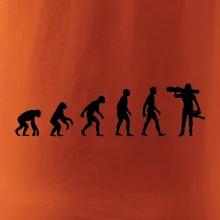 Evoluce dřevorubec - pila a kmen