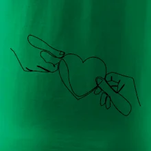 Dvě ruce a srdce jedním tahem